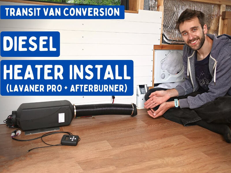 Chinese Diesel Heater Install (Lavaner Pro + Afterburner) | Transit Van Conversion E28