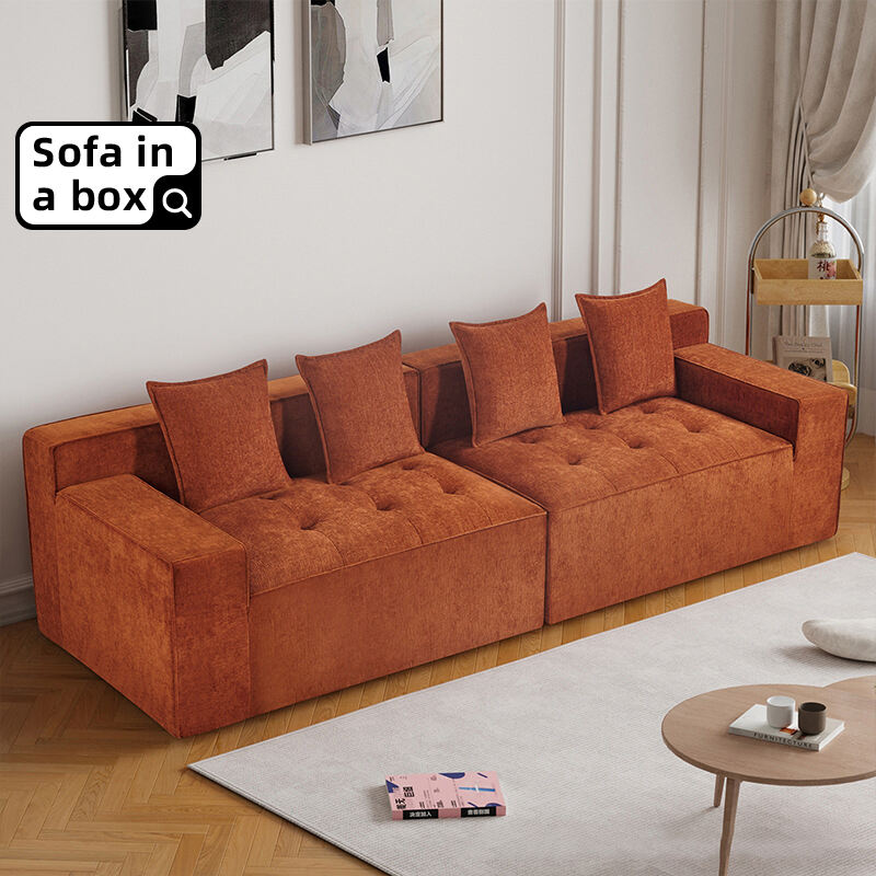 Canapé d'angle compressé, le plus confortable, personnalisé, canapé d'angle moderne en une boîte
