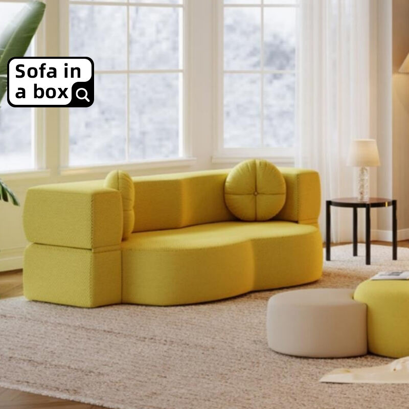 Soffa som omvandlas till säng 2-sitsig konverterbar soffasäng i en låda