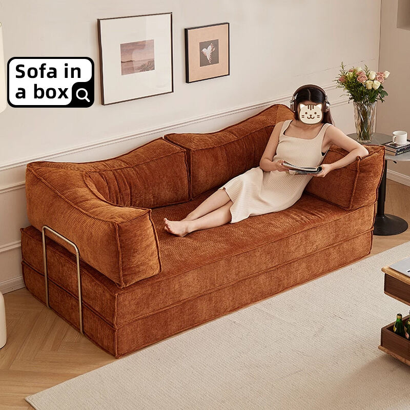 Asiento de Lujo Moderno Grande Plegable Sofá Cama de 2 Plazas Modular