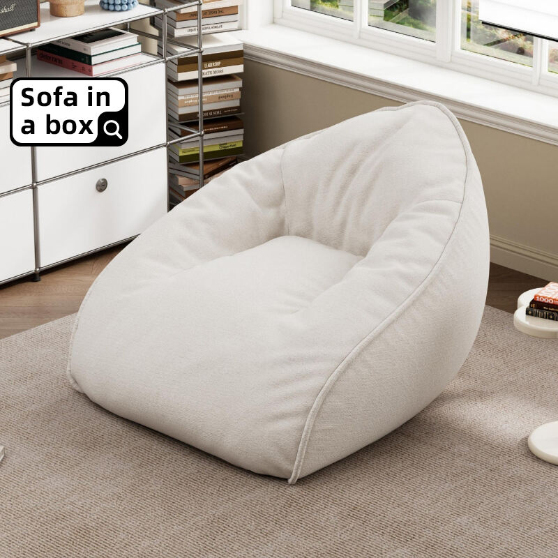 Custom Made Curved Living Spaces Single Bean Bag Vacuum-Compressed Sofa Chair