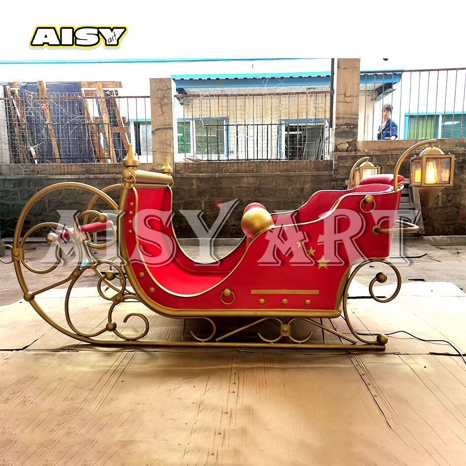 Vintage Iron Christmas Sleigh Decor