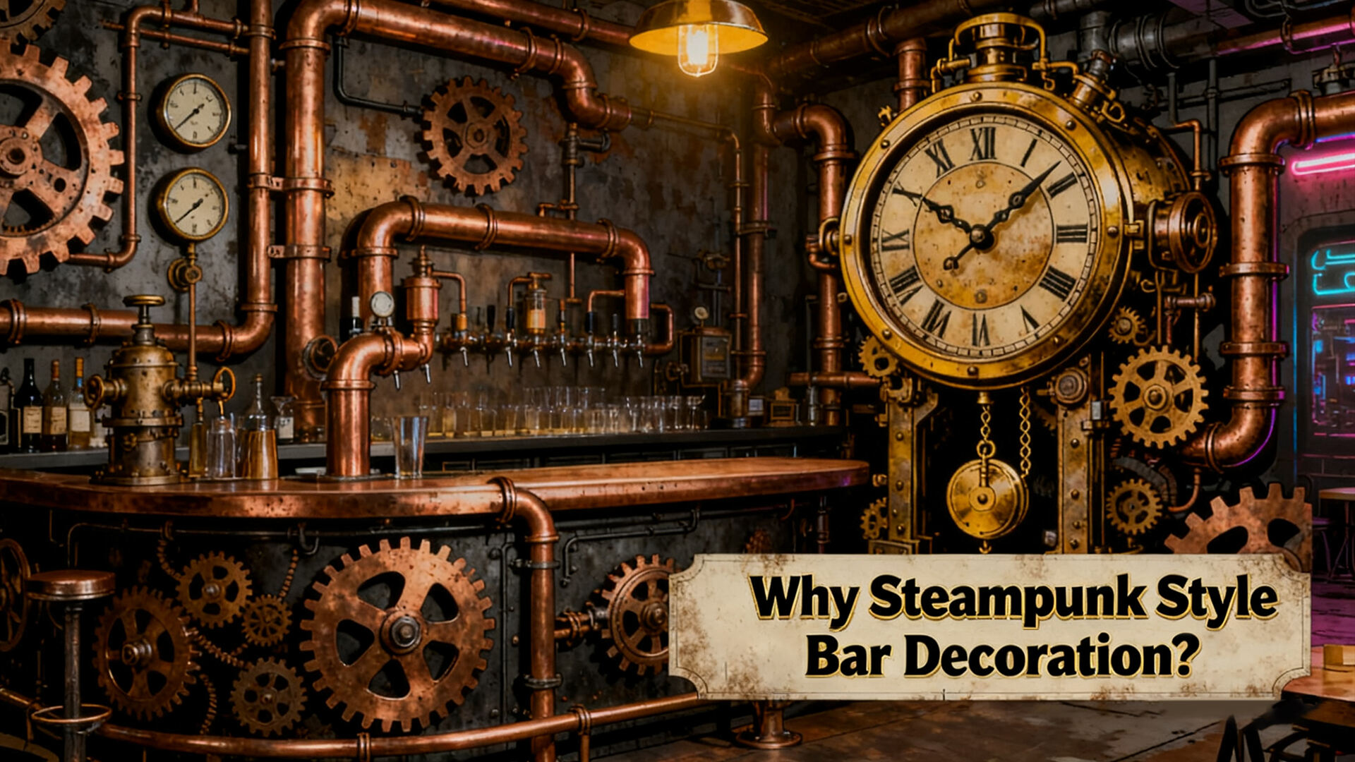 ¿Por qué la decoración de bar estilo steampunk?