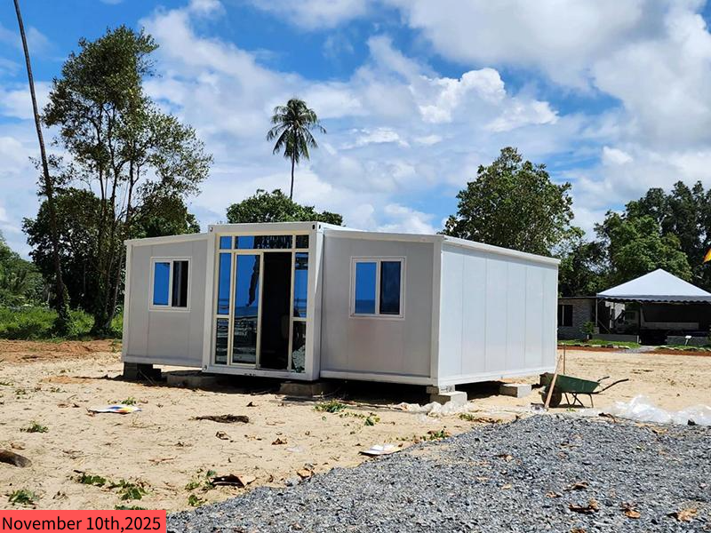 Expandable container house project showcase for Malaysian client