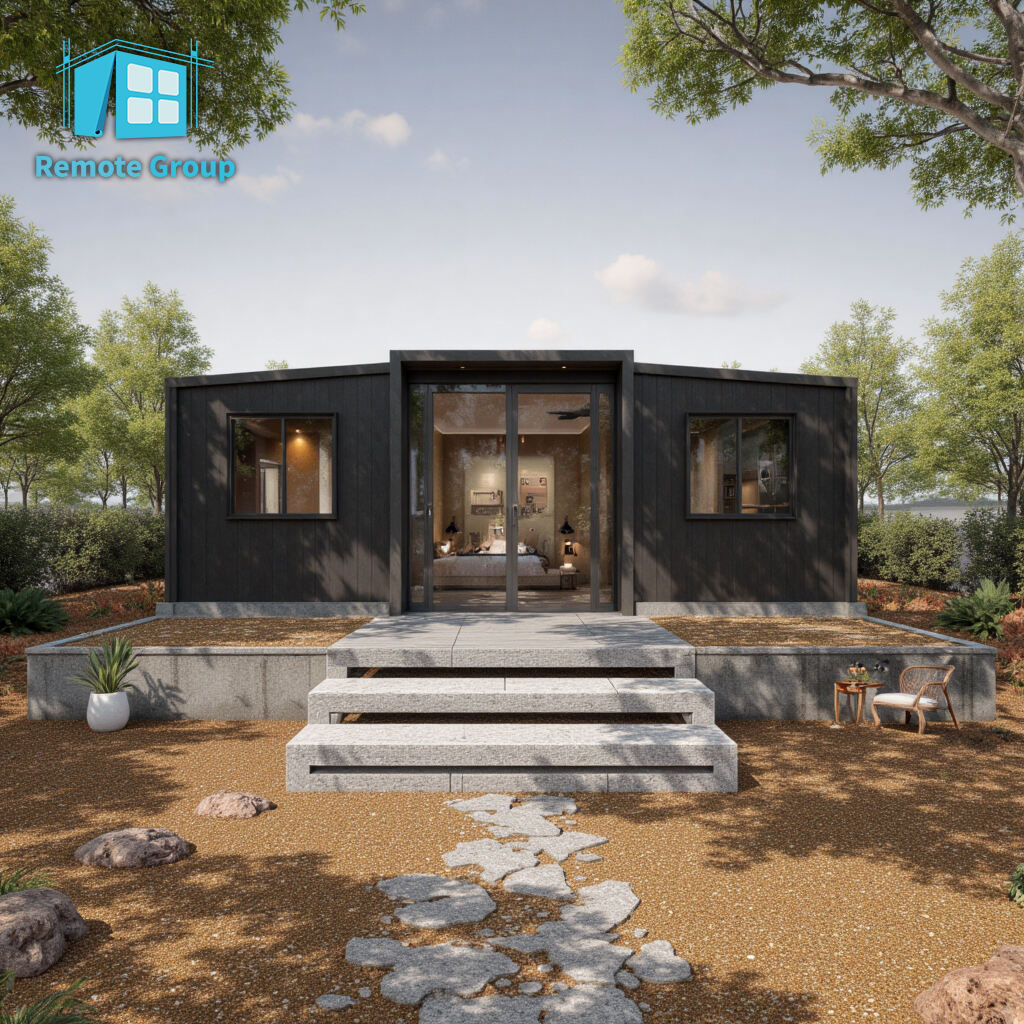 Affordable modular cabin 40 feet expandable container house with two bedrooms