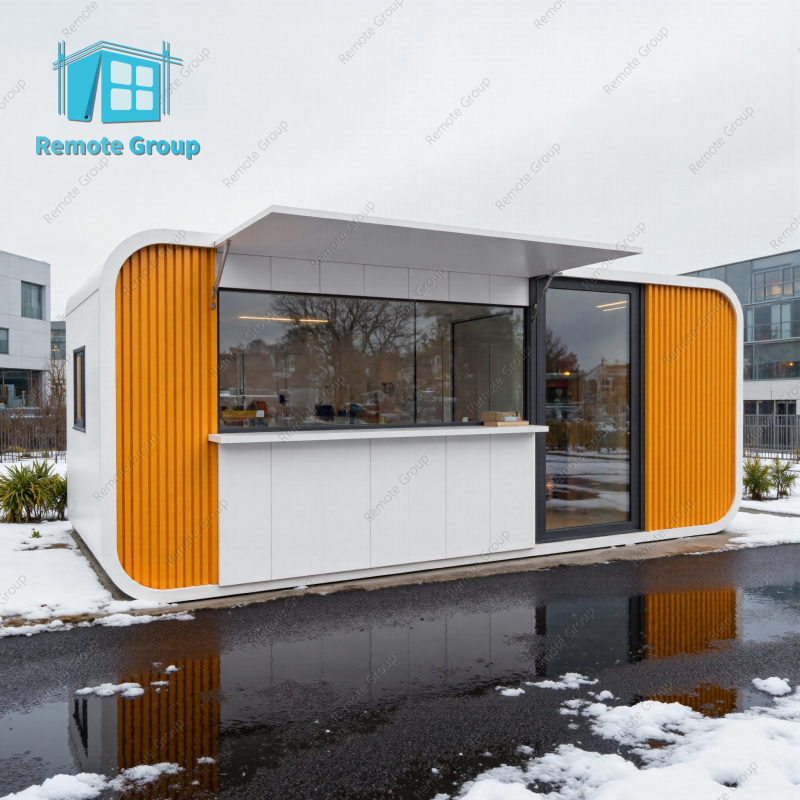 China Modern 40ft Mini Capsule Wooden House 20ft Modular Apple Cabin for Outdoor Office 