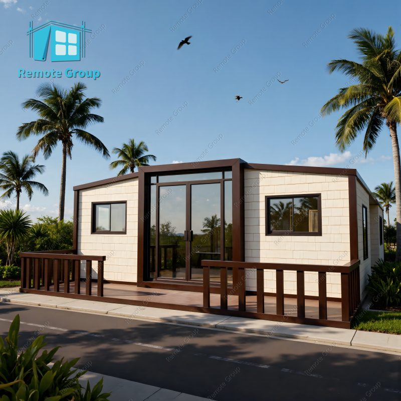 Quick install mobile living solution with steel frame insulation expandable modular home prefab homes