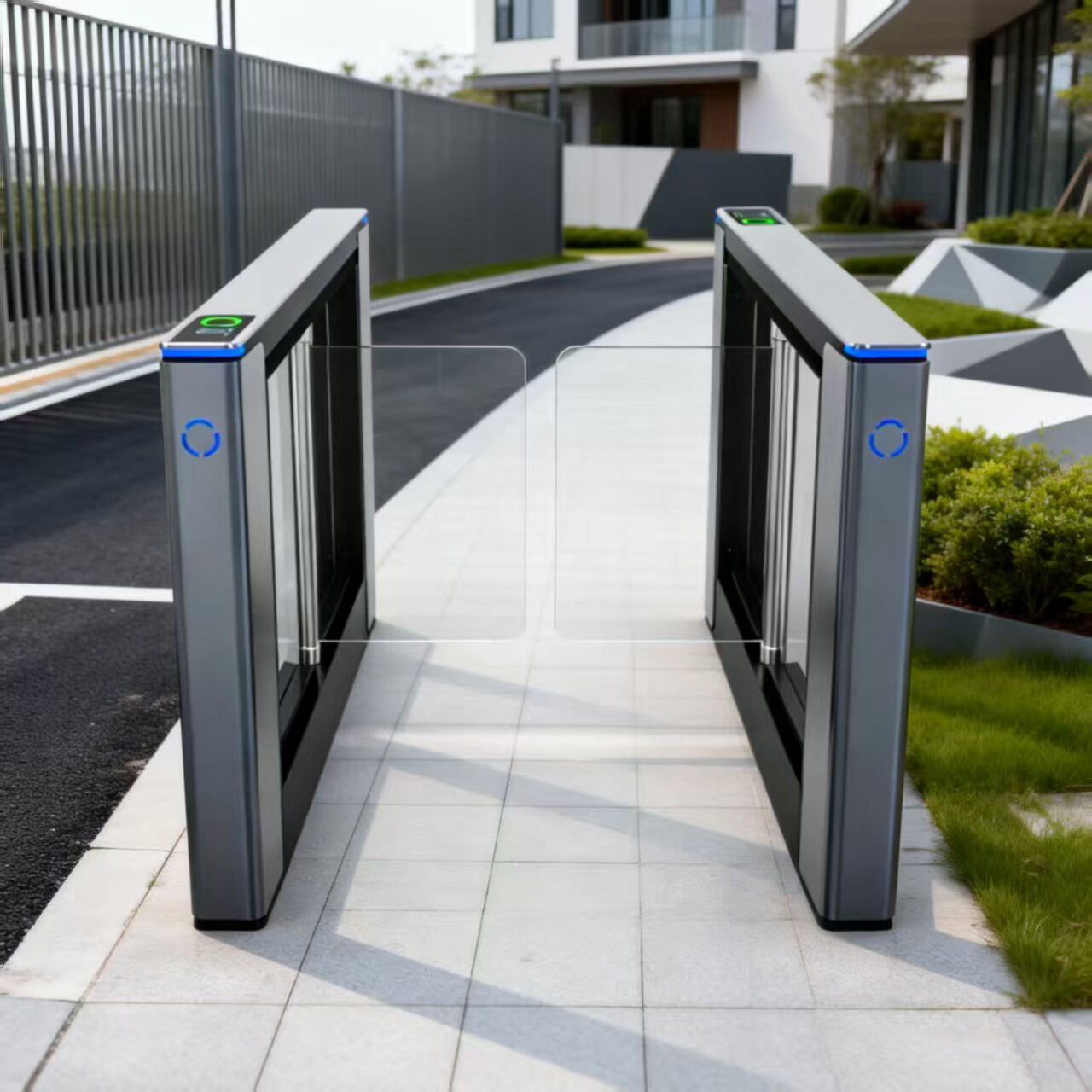 Flap Gate Swing Turnstile Barrier Face Recognition Pedestrian Passage Gate Access Control Turnstile Gate