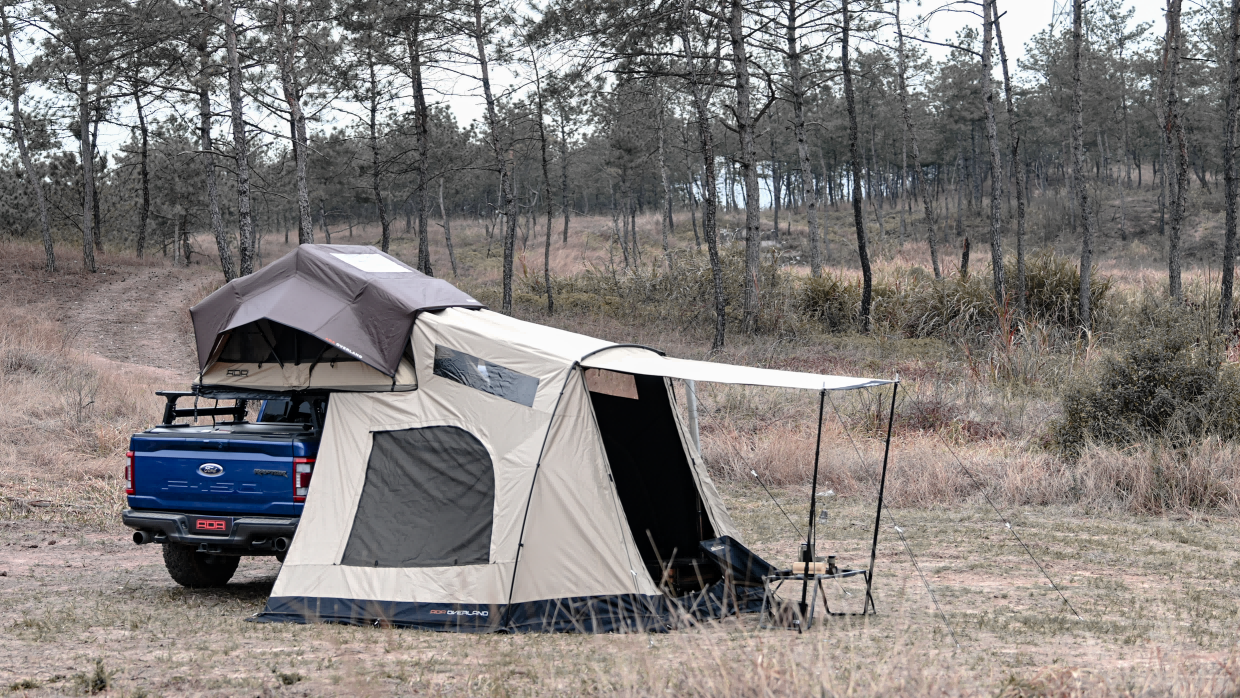 Stanza aggiuntiva con montaggio rapido, tendone laterale per auto da fuoristrada 4x4 per campeggio overland