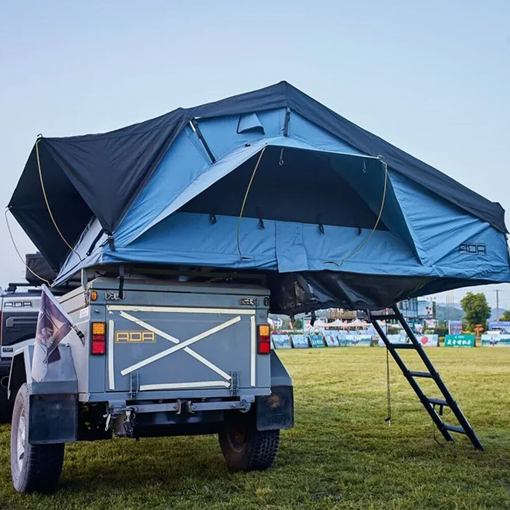 Tenda da tetto per auto a guscio morbido extra-large per 4 persone, impermeabile, per l'estate