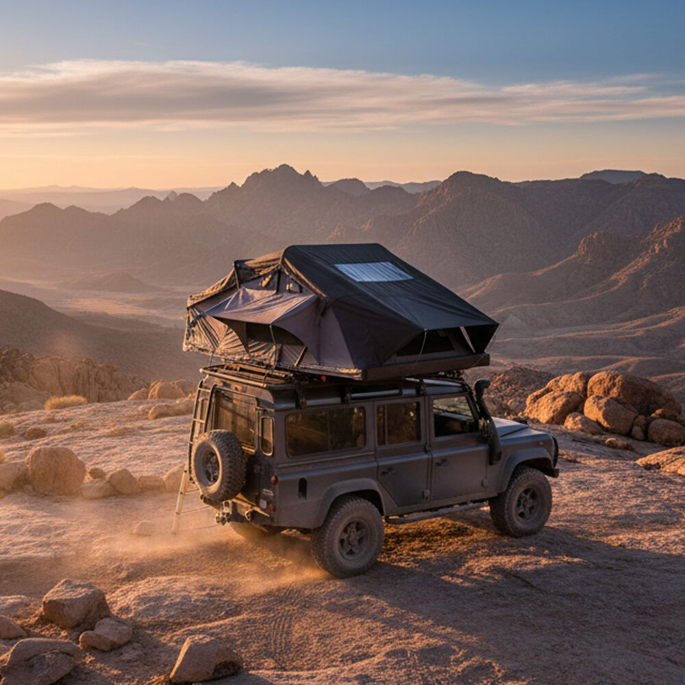 Tenda da tetto ABS a guscio rigido di nuovo design, montaggio rapido, per veicoli 4WD, tenda da campeggio per auto con scala
