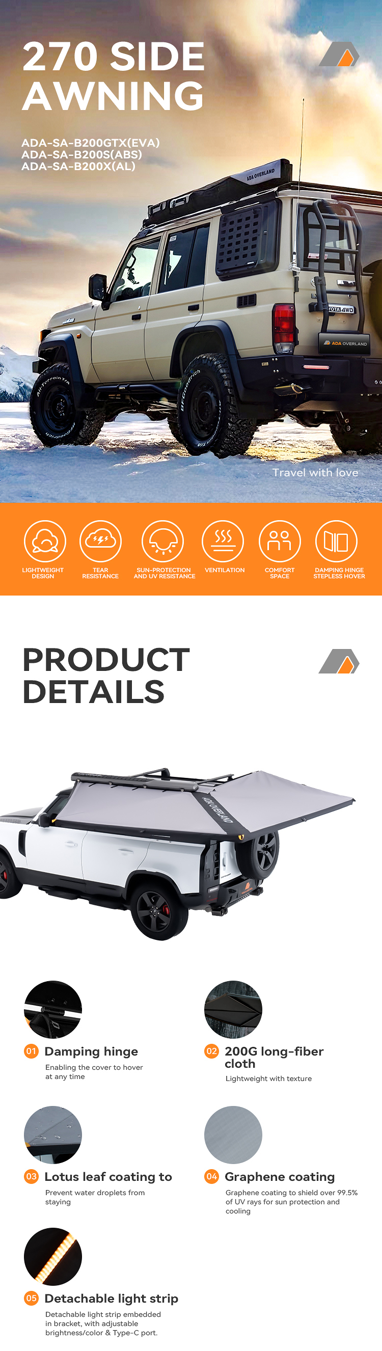 270 side awning details