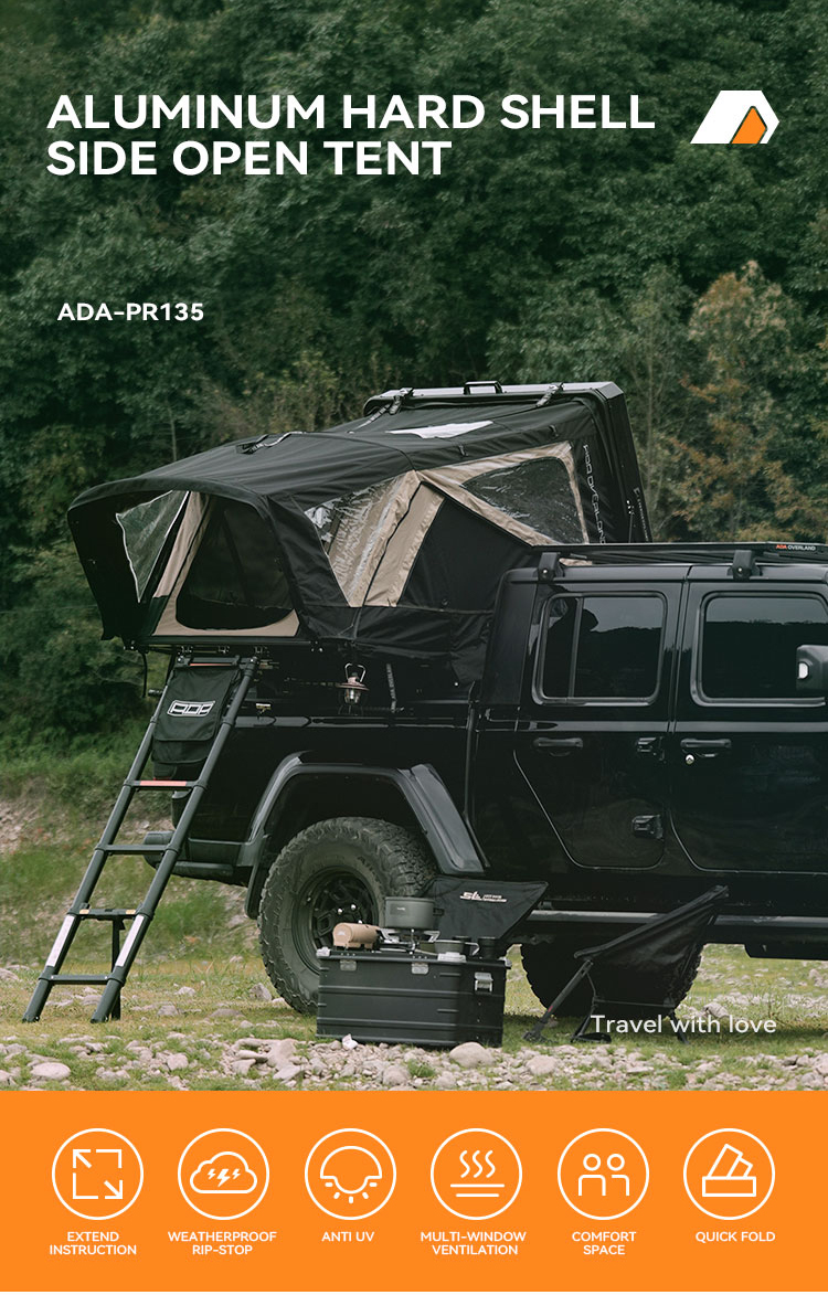 Premium Aluminum Hard Shell Car Roof Camping Tent manufacture
