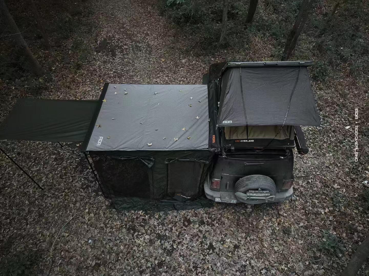 stanza aggiuntiva per campeggio overland per 3-4 persone, tendone laterale per tenda da tetto