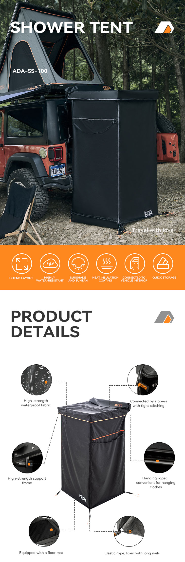 SS-100 shower tent manufacture