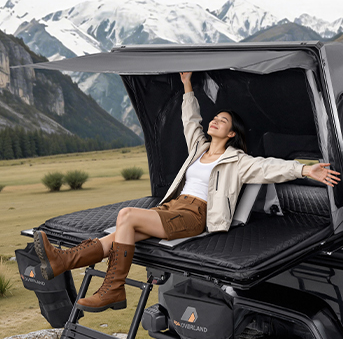 Innovative Design Easy Install Hard Shell Roof Top Tent details