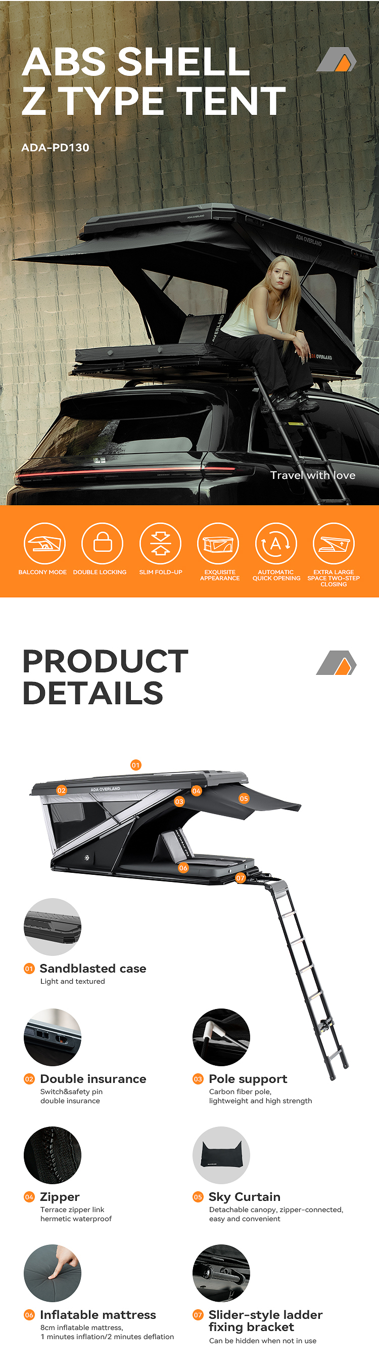 ABS shell z type tent manufacture