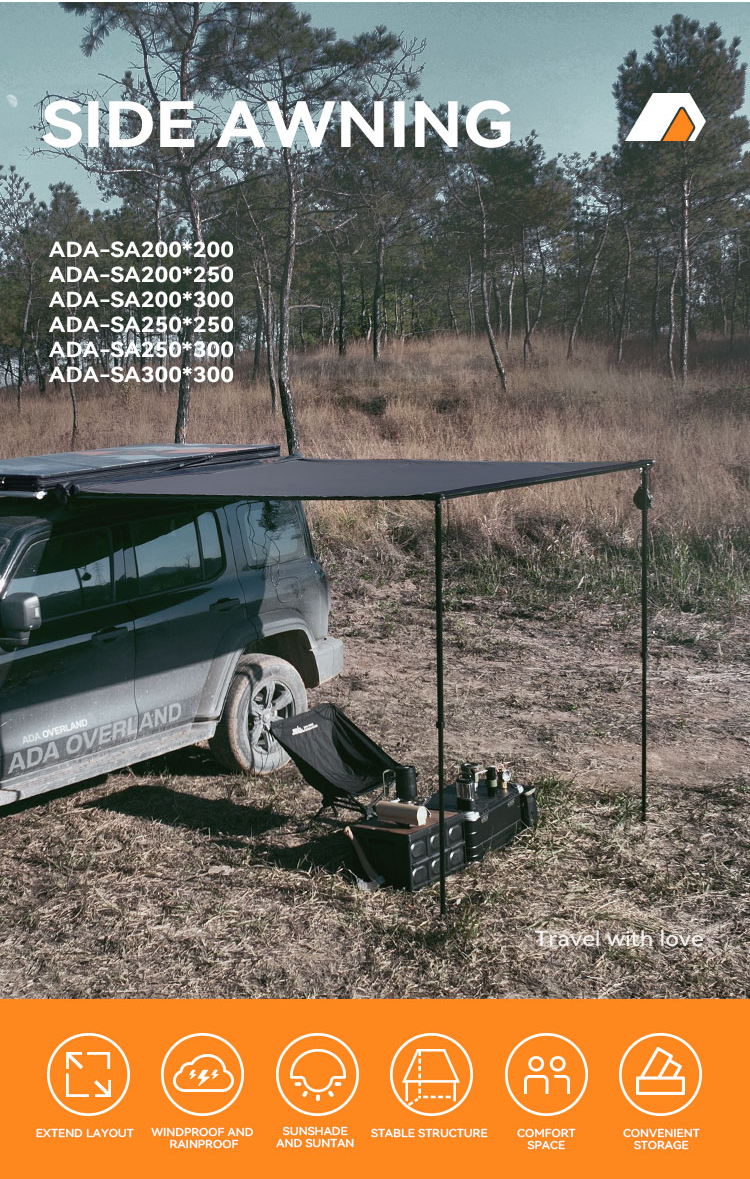 Soft shell side awning manufacture