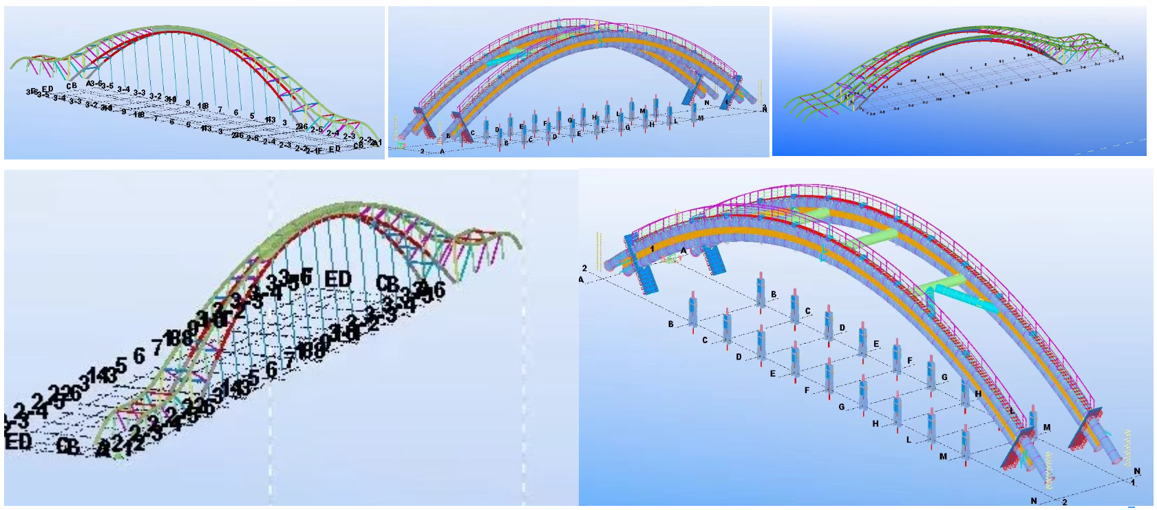 product heavy duty steel frame for bridge tied arch structures welding cutting bending services for construction-1