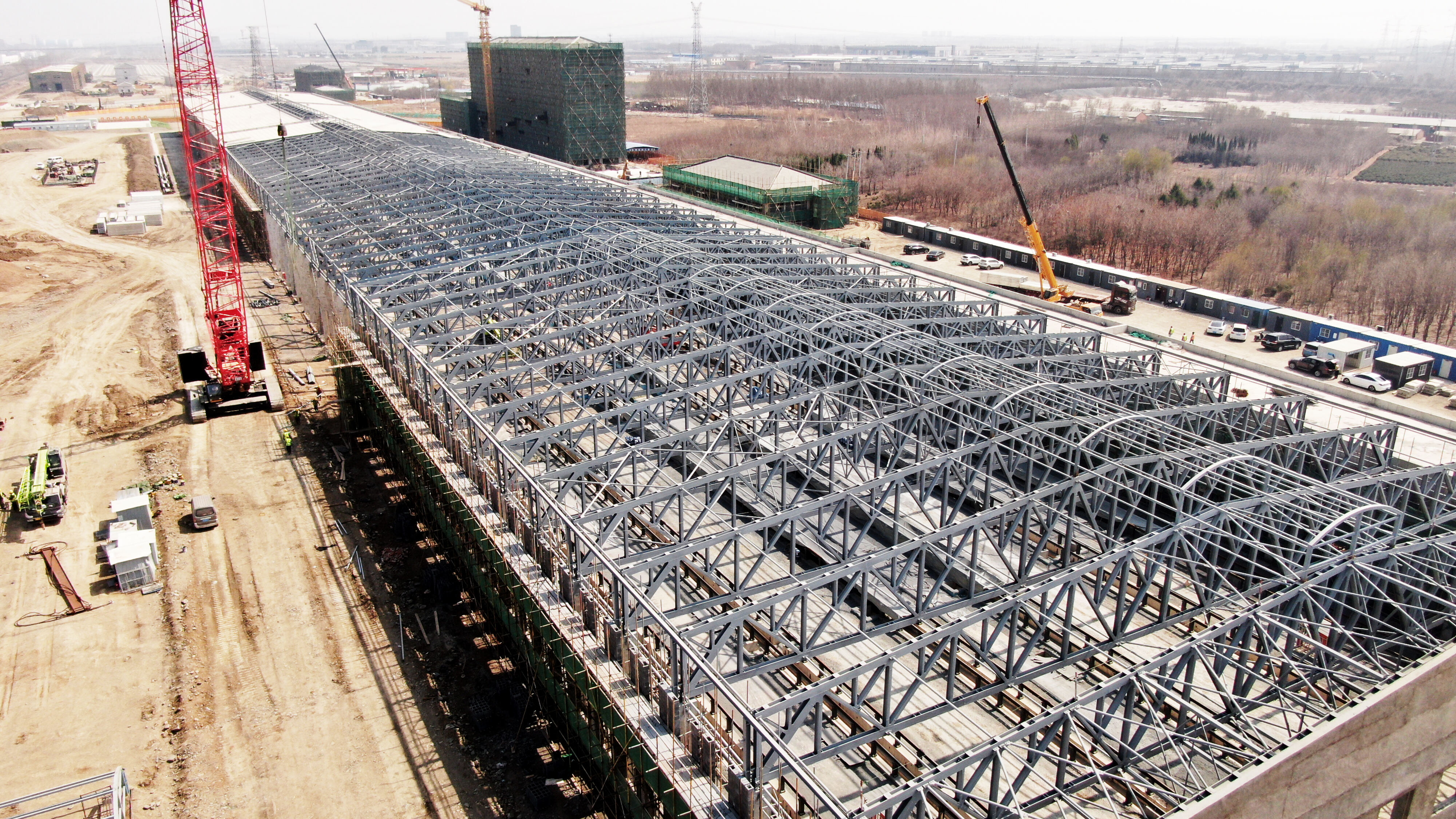 Industrial steel structure workshop construction