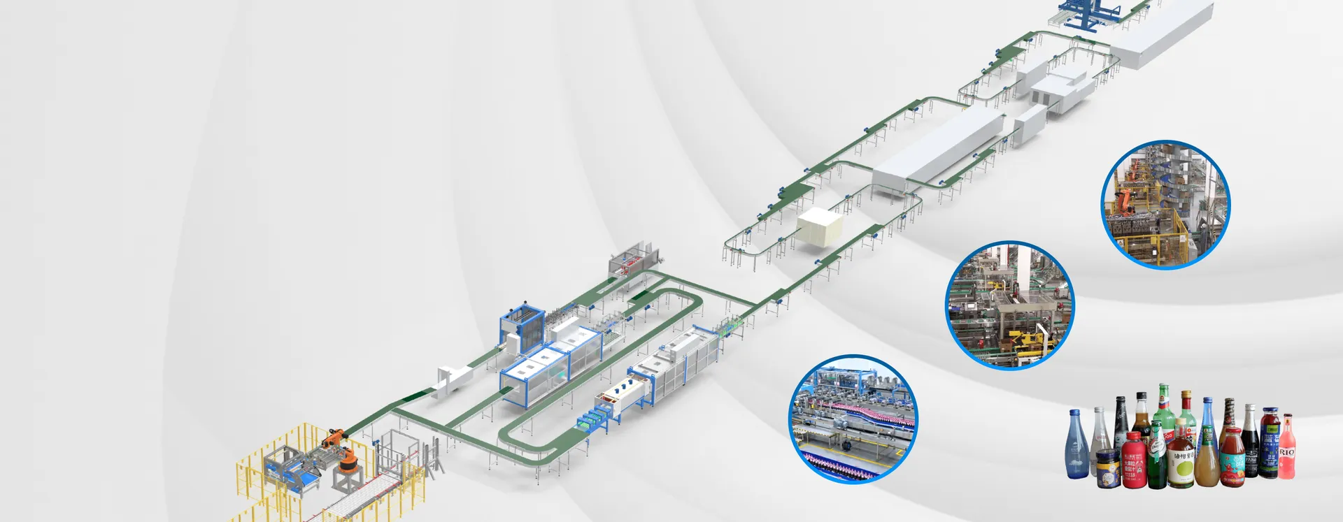 Glass Bottles Packaging Production Line