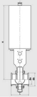 Sanitary pneumatic butterfly valve details