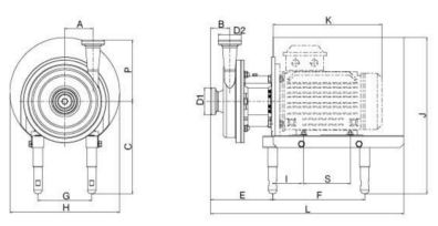 Sanitary centrifugal pump details