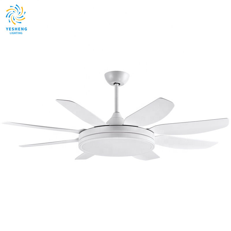 БОЛЬШОЙ 72-дюймовый чёрный или белый потолочный вентилятор с светом Потолочный вентилятор со светом с пультом управления Светодиодная лампа потолочного вентилятора для гостиной