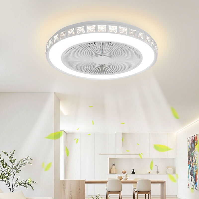 XD328 Low Profile Flush Mount Ceiling Fan with Light % Ceiling Fan and Light