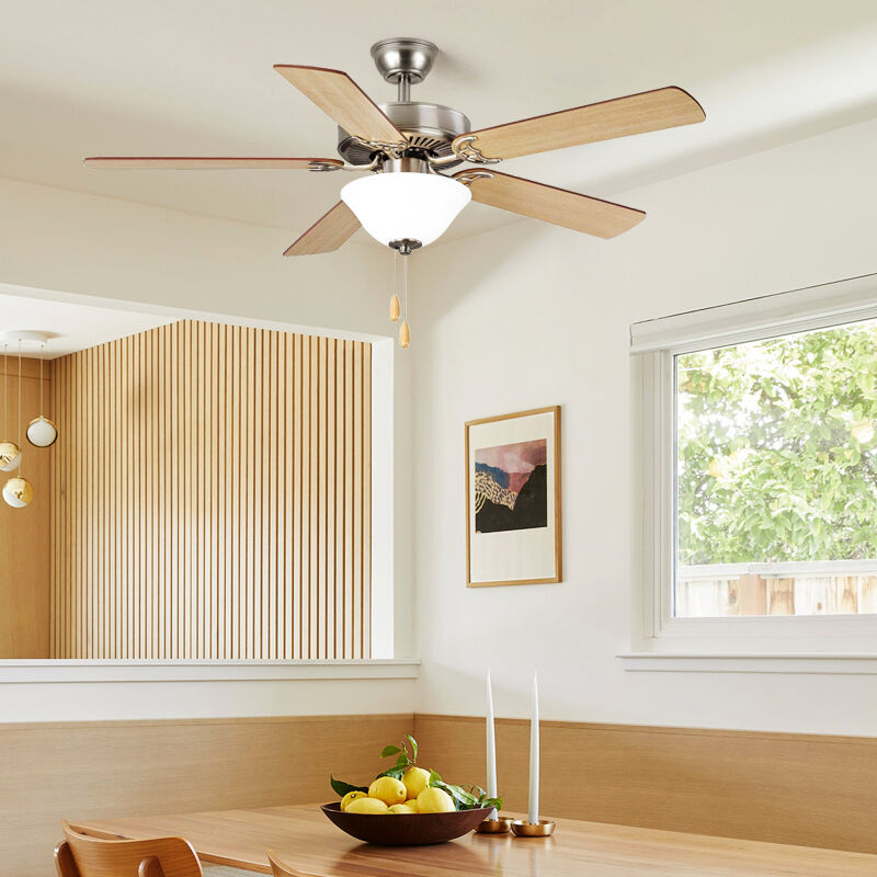 C052 Ceiling Fan for Bedroom with Light & Overhead Fans with Lights