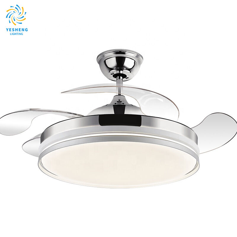 Y188 Modern Remote Control 42inch Bladeless 110/220v  Ceiling Fans with Lights Lamp Led Designer Luz Con Ventilador Oculto Techo