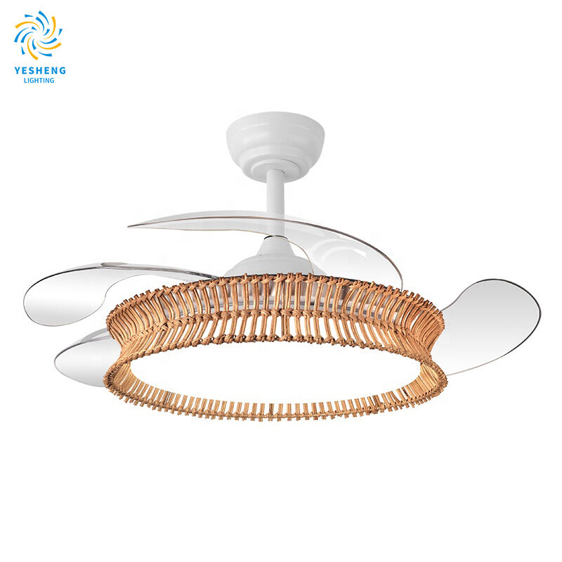 wentylator sufitowy o średnicy 42 cali z ledowym oświetleniem, wielofunkcyjny wentylator sufitowy z lampą