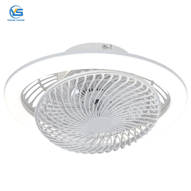 XD215 White Ceiling Fan with Light  Remote Control Ceiling Fan with Lamp