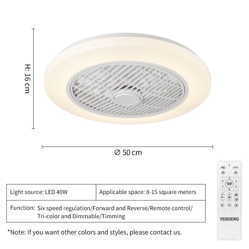 XD207 Fan Light Fixtures & Remote Control Fan with Light
