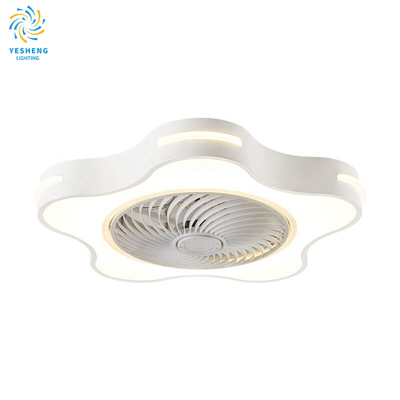 product multi color pink blue yellow ceiling fan with lamp for kids bedroom living room light with fan ceiling fan light child room-5