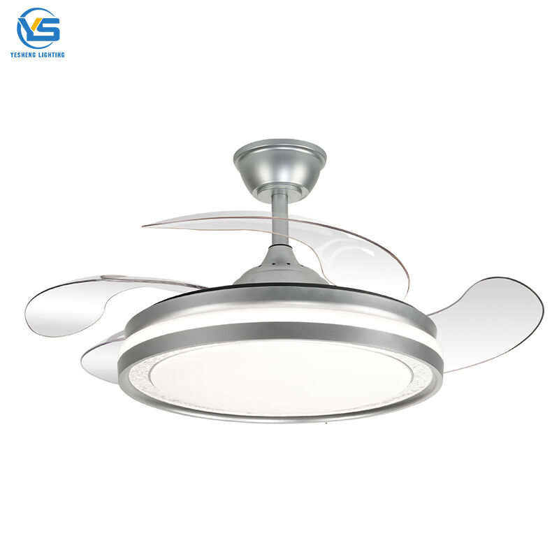 Afstandbeheerwaaiermetligte ~ Plafonwaaiermetligte vir die Sitkamer