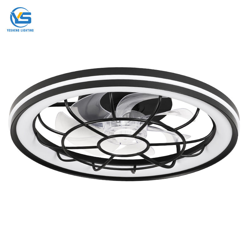 Laagprofiel-plafonwaaiermetlig % Waaierliginstallasies