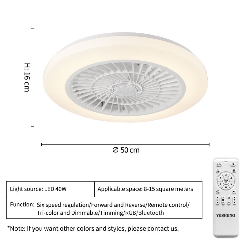 XD207 Fan Light Fixtures & Remote Control Fan with Light