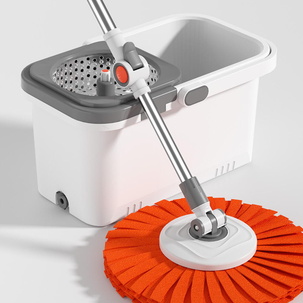 Customizable Telescopic Handle Mop Set Hand Wash Free Easy Cleaning Dust-Free Dry Wet Separation Floor Rotating
