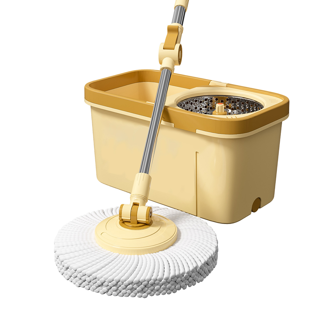 Scalable Stainless Steel Handle Extensible Pole Hands-Free Flat Cleaning Spin Dry Magic Removable Bucket-for Mops