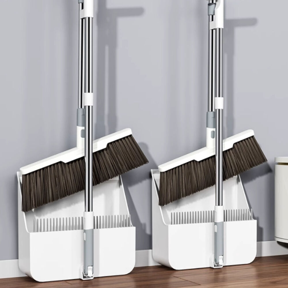 Broom Dustpan Cover Sweeping Combination Can Be Disassembled Rotated Household Broom Garbage Dust Hair Collection Cleaning Tool