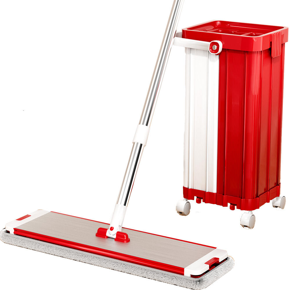 Multifunctional Pulley Dry Wet Mop Floor Tile Glass Household Flat Mop Bucket Set Hand Wash Free Household Cleaning Tool