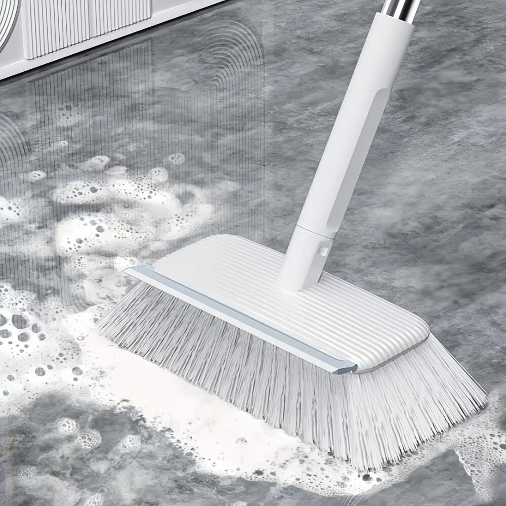 Wholesale 2-in-1 Household Multifunctional Bathroom Cleaning Brush Metal Extended Handle with Plastic Gap Corner Cleaning Tool