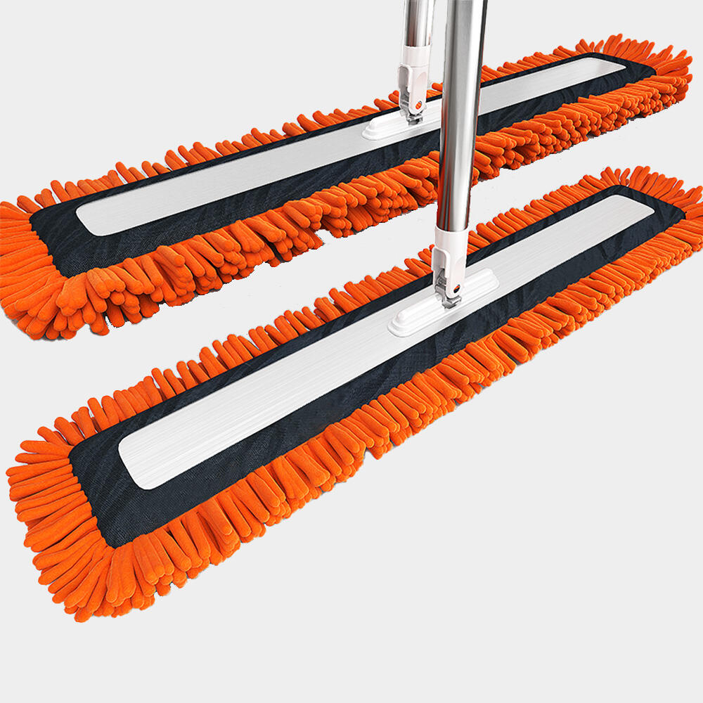 Commercial Industrial 80cm Long Handle Flat Mop Large-Area Chenille Head for Dust Removal Customizable for Hospitals Hotels