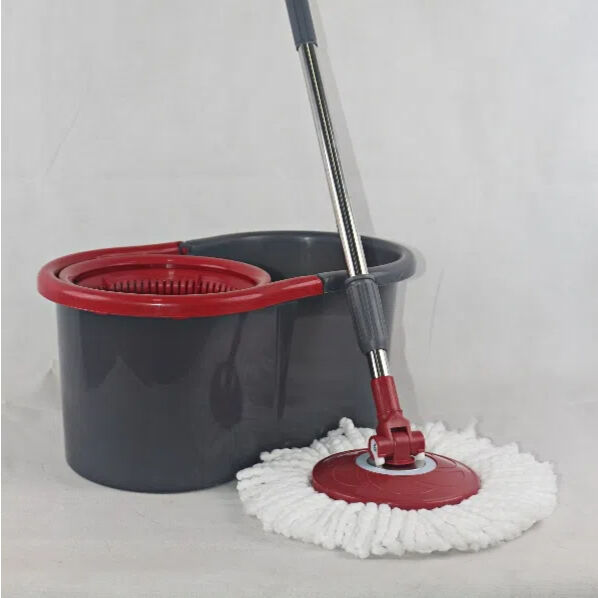 Ultra-Fine Fiber Long Handle Magic Mop 360 Rotating Feature Easy Clean Household Cleaning Floor Set Including Plastic Bucket Low