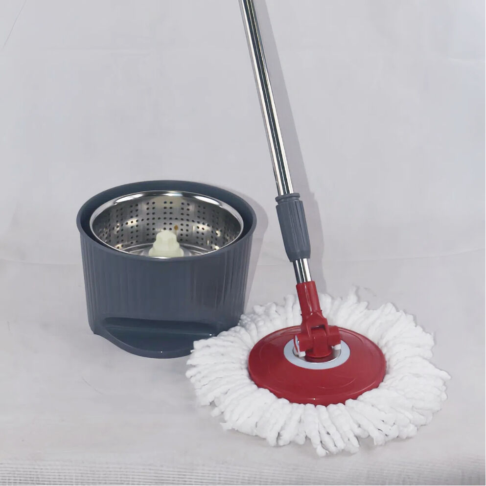 360spin Mop Bucket Set with Metal Drain Basket Household Cleaning Products Rotating Mop for Dirty Separation