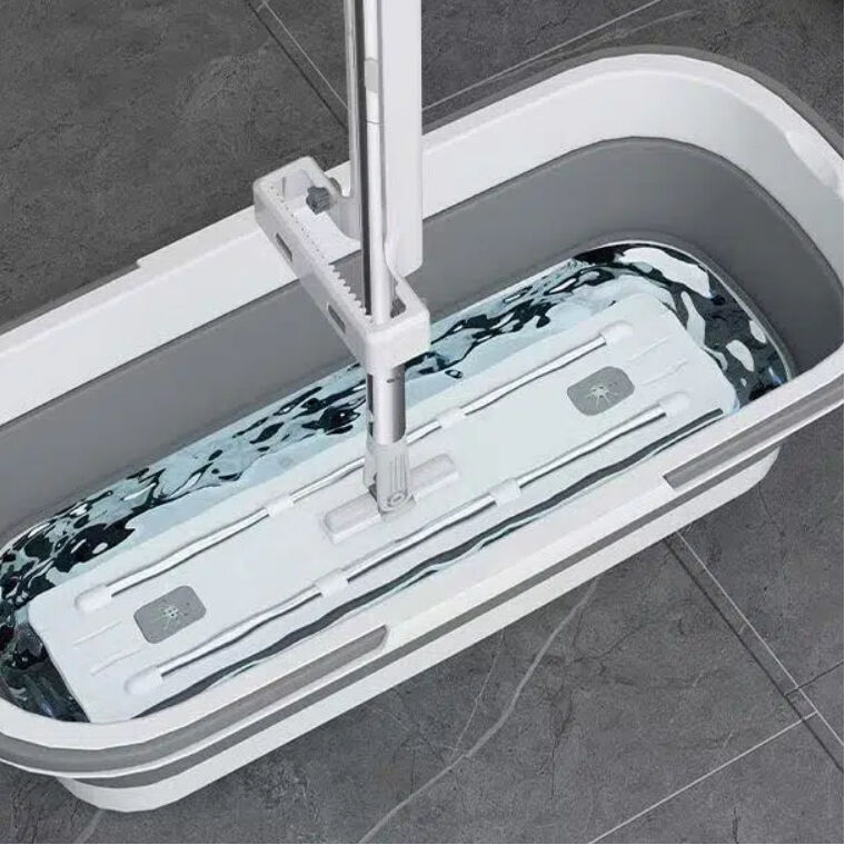 Large Capacity Rectangular Folding Bucket Handle Portable Silicone Plastic Washing Basin Mop Bucket for Car Cleaning