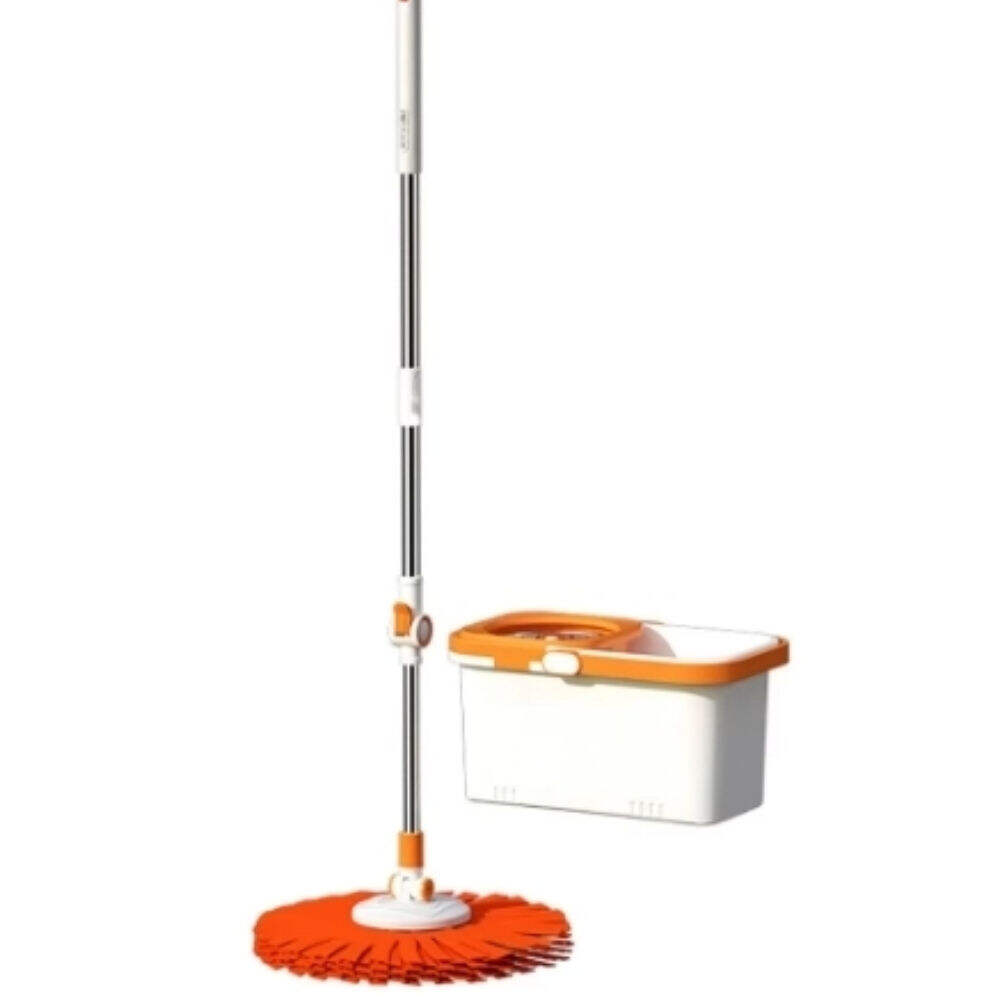 Ultra-Fine Fiber Quick Water Absorption Magic Mop 360 Degree Extensible Steel Plastic Bucket with Easy Clean Spin Feature