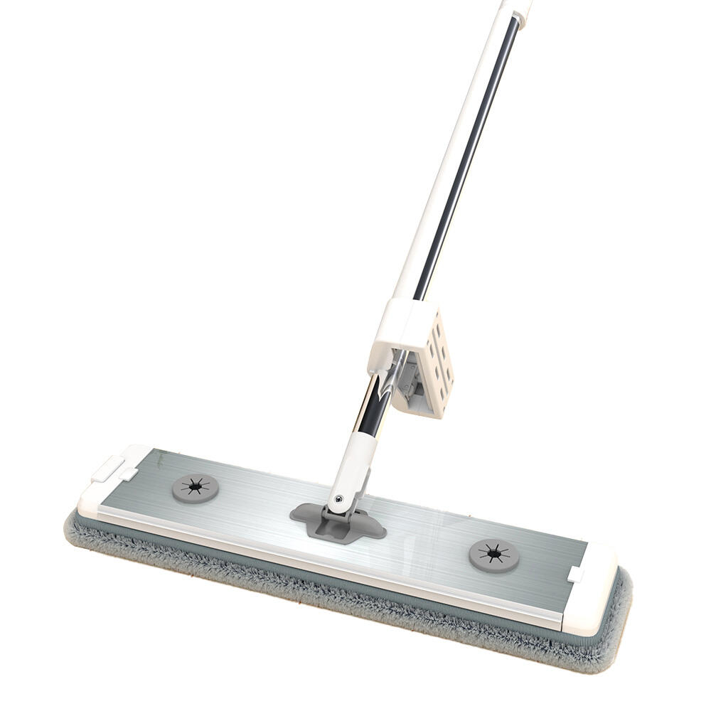 45cm High Quality Aluminum Alloy Paneltelescopic Rod Flat Mop Ultra-fine Fiber Dry Wet Dual-use Household Floor Cleaning Mop Set