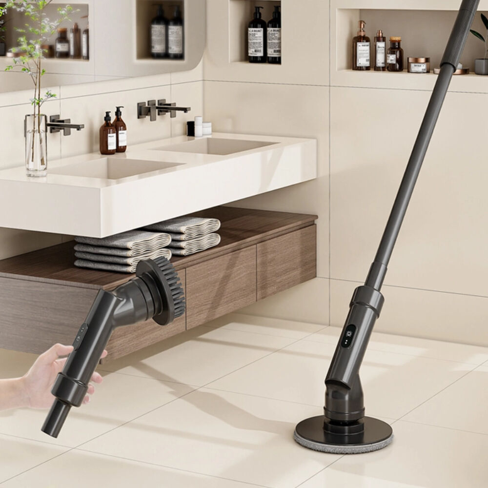 Multifunctional Household Electric Cleaning Brushes Long Handle Waterproof Wireless Technology 7 Brush Heads Cleaning